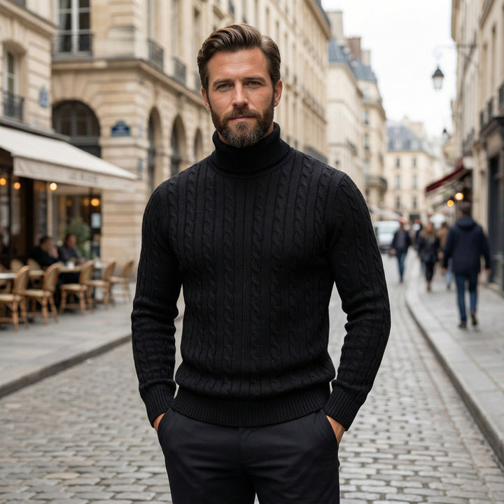 Nolan - Jacquard Turtleneck