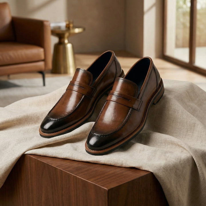 Thomas - Real Leather Penny Loafers