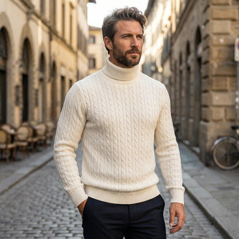 Nolan - Jacquard Turtleneck