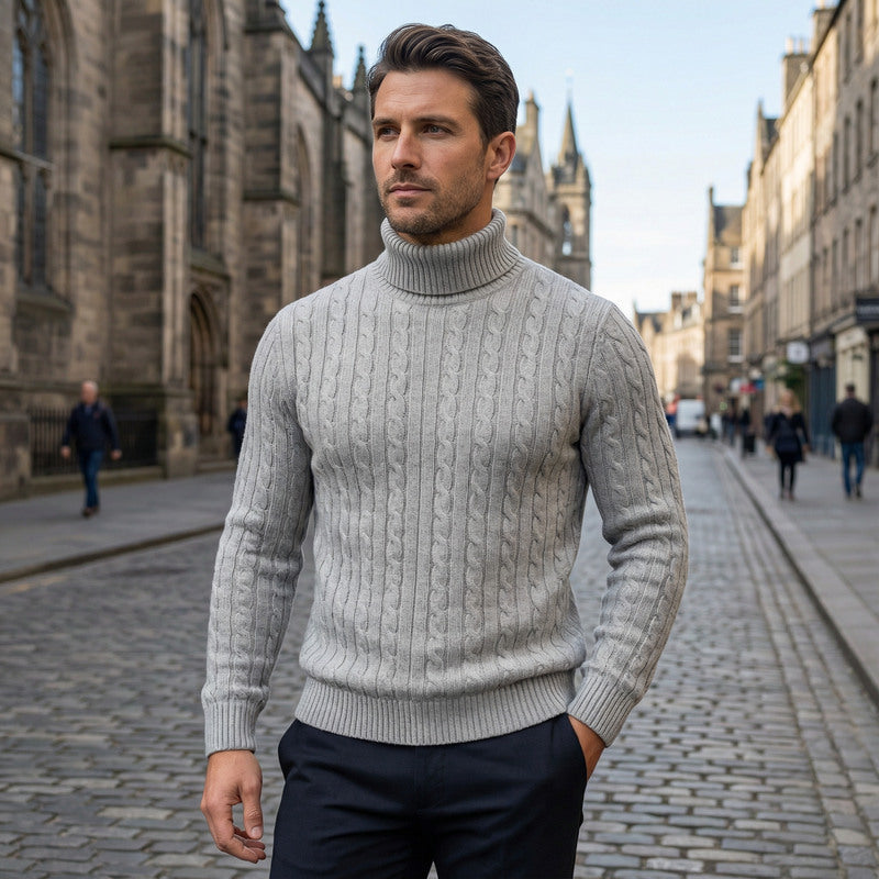 Nolan - Jacquard Turtleneck