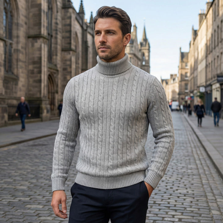 Nolan - Jacquard Turtleneck