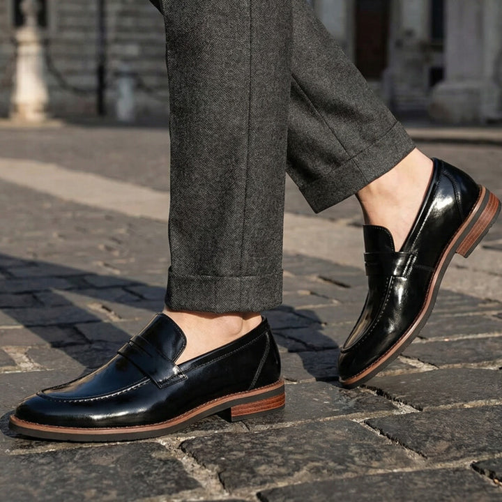 Thomas - Real Leather Penny Loafers