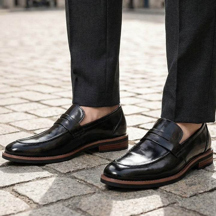 Thomas - Real Leather Penny Loafers