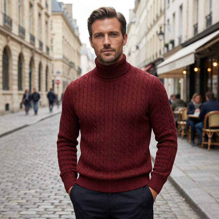 Nolan - Jacquard Turtleneck